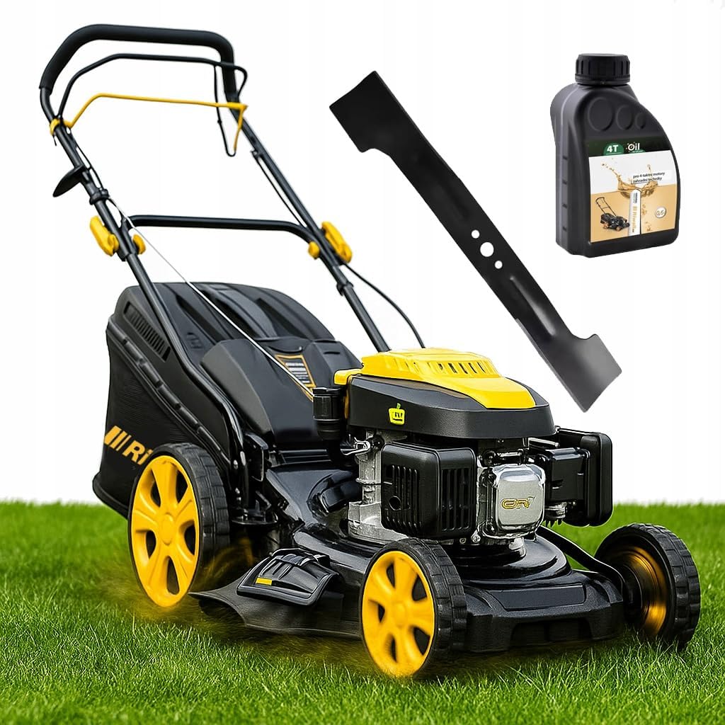 RPM 4735 Cortador de grama a gasolina, 47 cm, aço preto, 9 em 1, Multimodo, 31 kg, 7 posições, automotivo, motor OHV 146cc