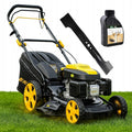 RPM 4735 Cortador de grama a gasolina, 47 cm, aço preto, 9 em 1, Multimodo, 31 kg, 7 posições, automotivo, motor OHV 146cc
