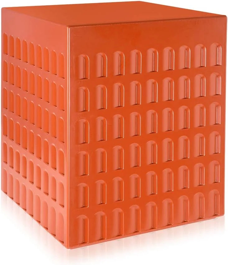 Kartell - Banqueta, cor Vermelho Terra, 36 x 45 x 36 cm