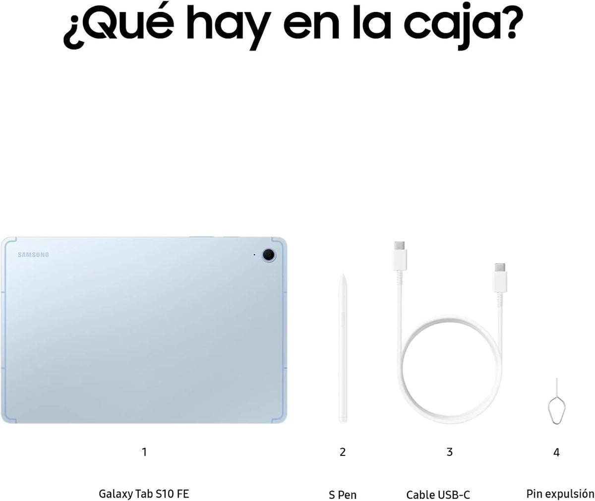 Galaxy Tab S10 FE 256GB, Tablet Android + S Pen, Galaxy AI, 8GB RAM, Tela de 10,9", Bateria de Longa Duração, Azul, Garantia do Fabricante 3 Anos + 1 Ano Extra