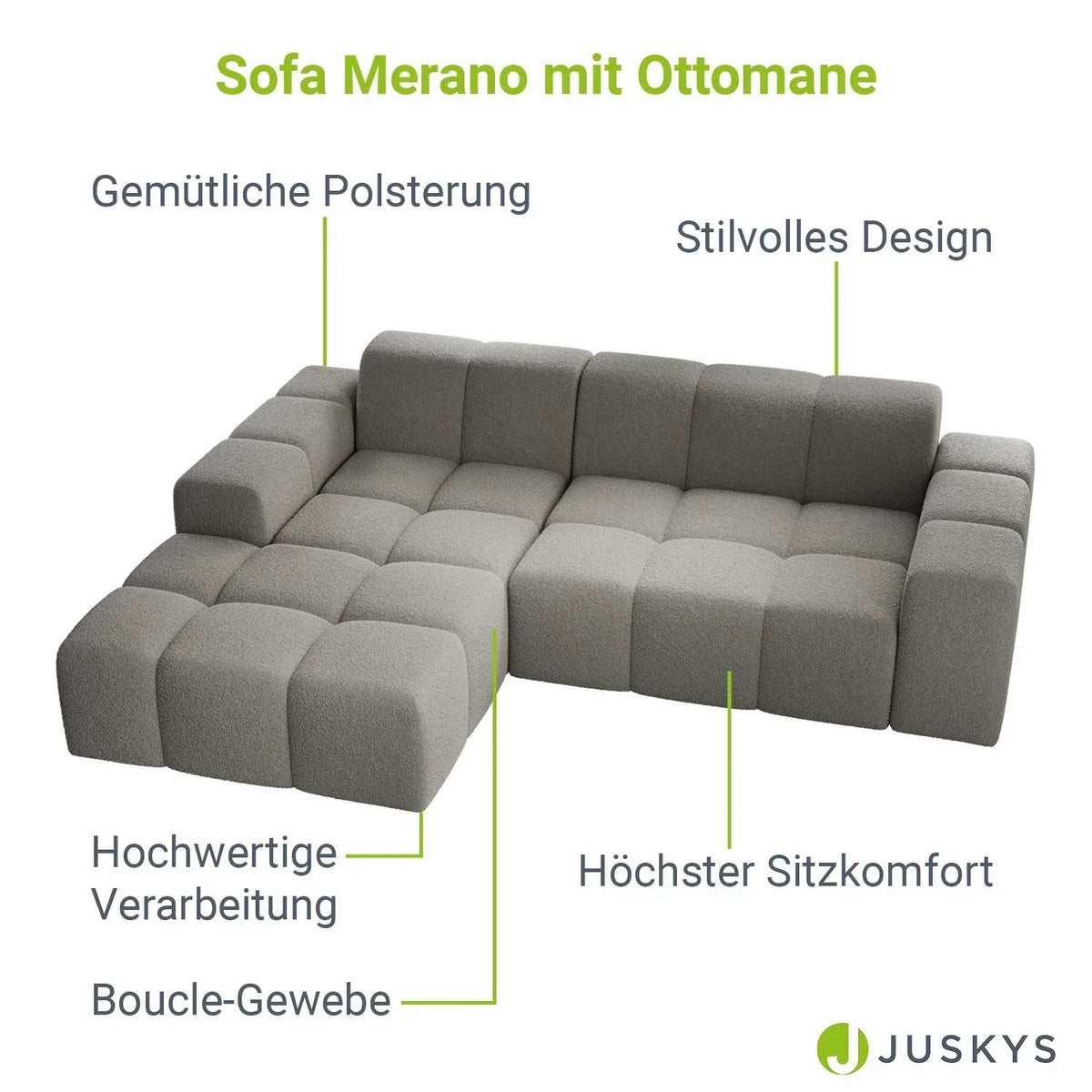 Sofá de canto Merano 2026 – Elegância moderna e conforto excepcional