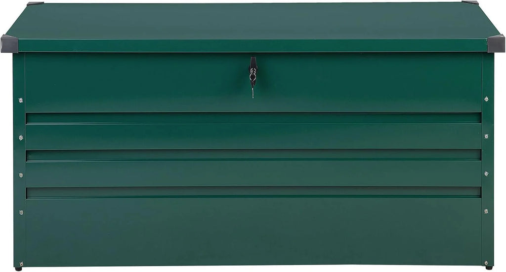 Beliani Baú de arrumação exterior de aço galvanizado verde 400L Cebrosa