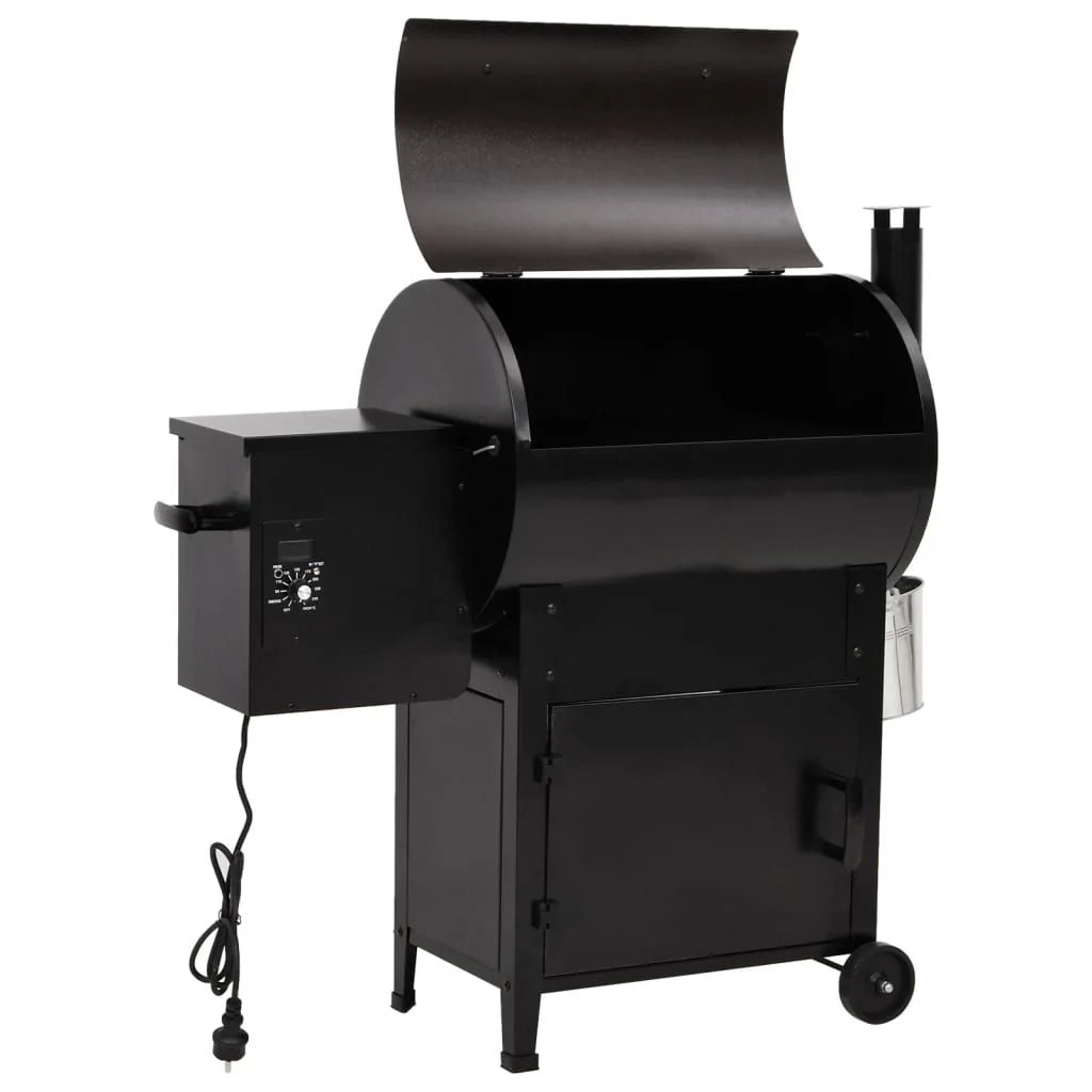 Churrasqueira a Pellet com Chaminé em Ferro Preto 104 cm Vidaxl