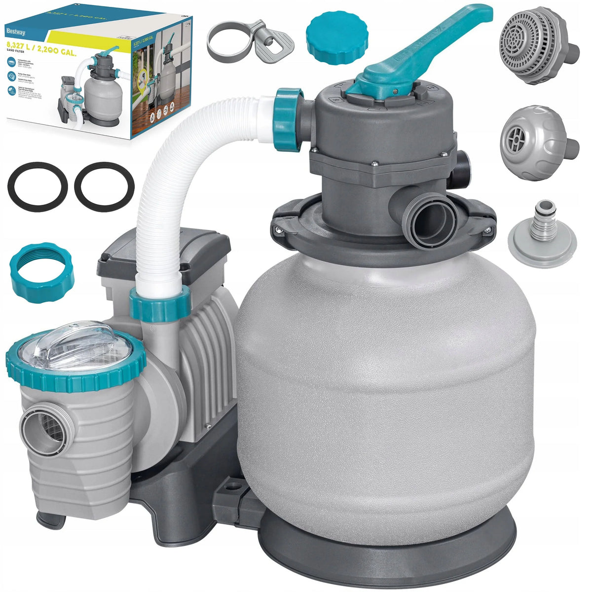 Bomba de Areia para Piscina Filtro para Piscina 11355 L/h Conexões Mangueiras Bestway