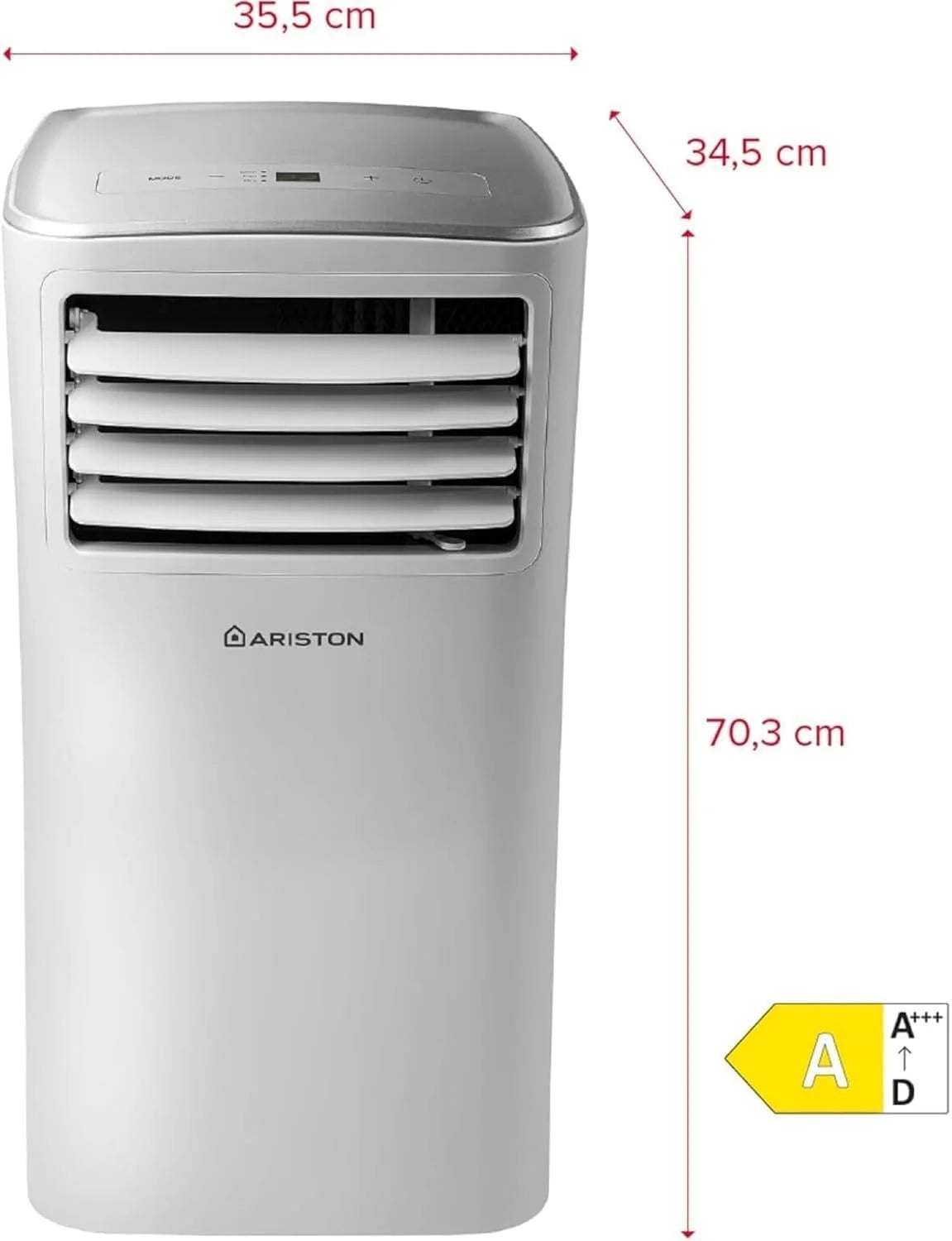 Ariston Mobis 9 Ar Condicionado Portátil (eficiência energética, silencioso, fácil de instalar). Projetado para instalação na Polônia