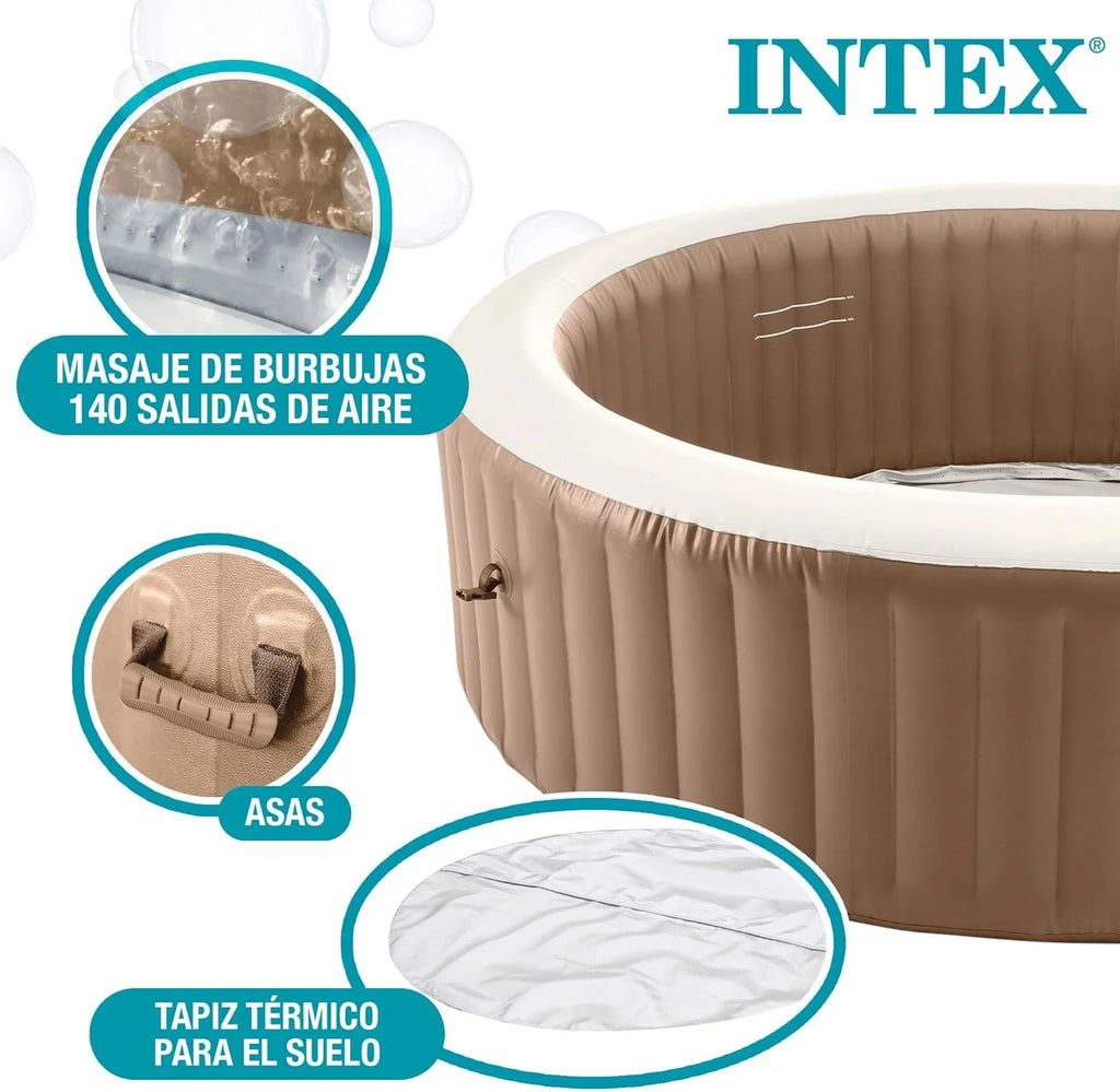 Intex 28428EX Spa inflável, bege, 6 pessoas