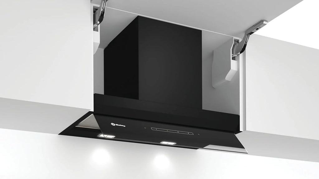 Balay – Coifa Decorativa Integrável, 60 cm de largura, 4 níveis de extração, Instalação em Saída de Fumaça ou Recirculação, Preto, 3BD967GN