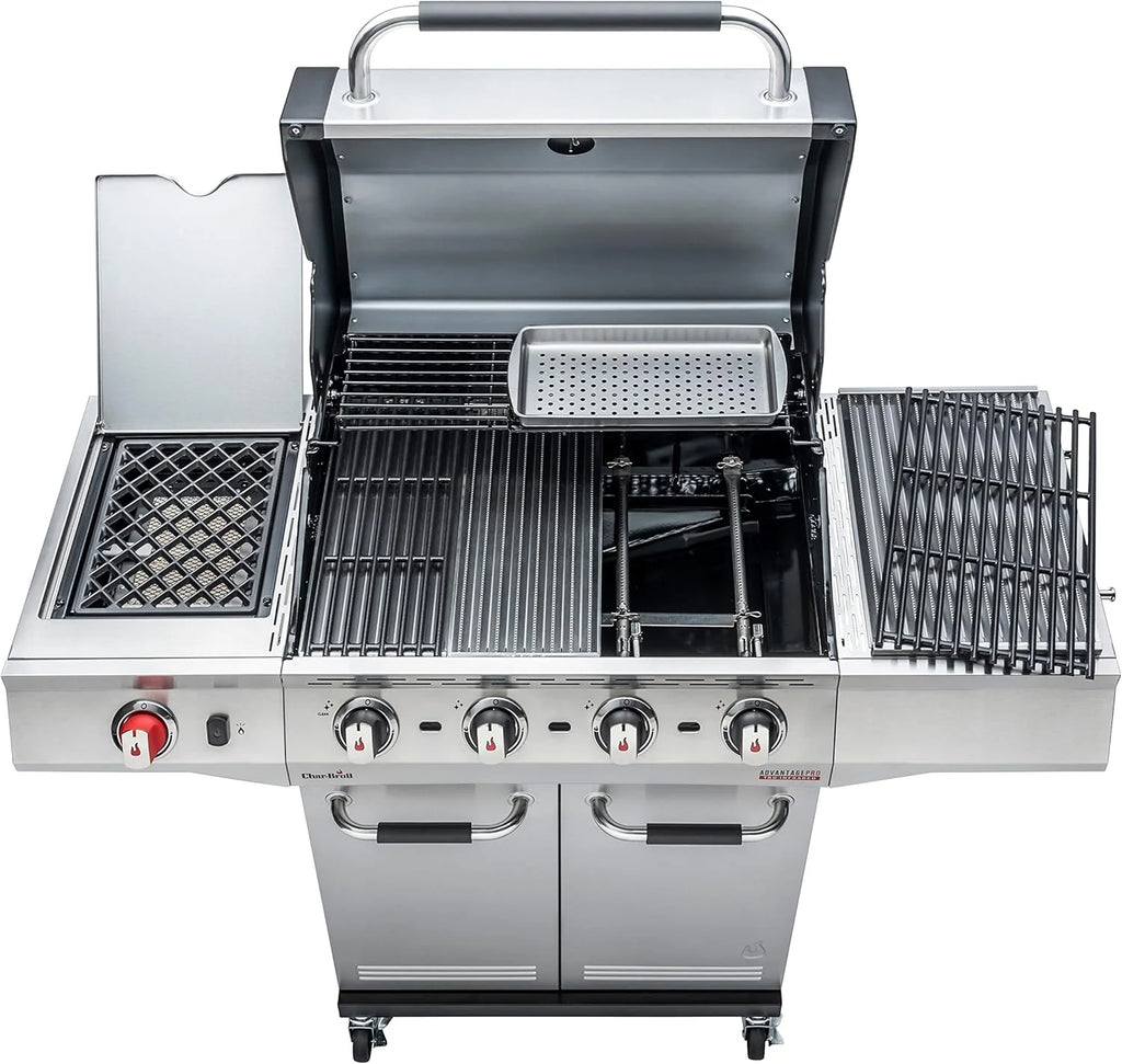Char-Broil Churrasqueira a Gás Advantage PRO S 4 - Churrasqueira a gás com 4 queimadores e Tecnologia TRU-Infrared, queimador de alta potência de 900 °C, grelhas de ferro fundido