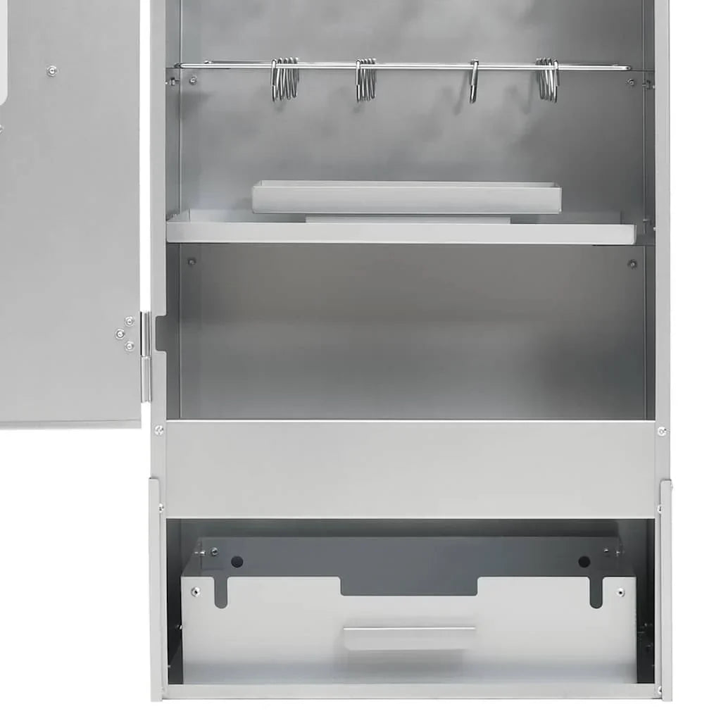 Forno Defumador De Churrasco Com Mesa Aço Galvanizado Vidaxl