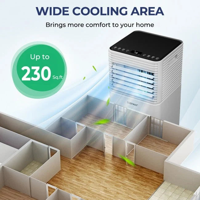 Ar-Condicionado Portátil 3 em 1 de 8000 BTU com Desumidificador e Modo Ventilador