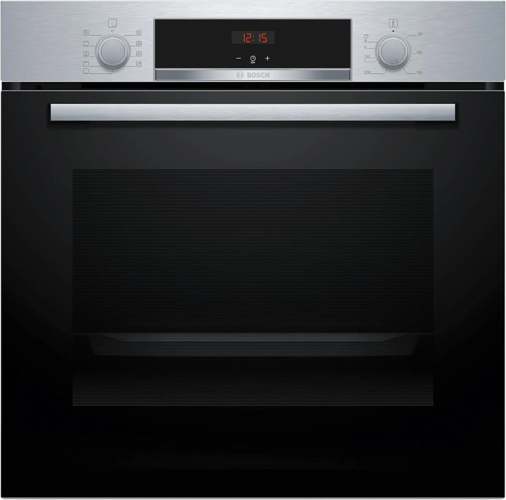 Bosch - Forno Multifunções, Série 4, 60 cm de largura, Assistente de limpeza com água, 3D Hotair, Aço, HBA514ES3
