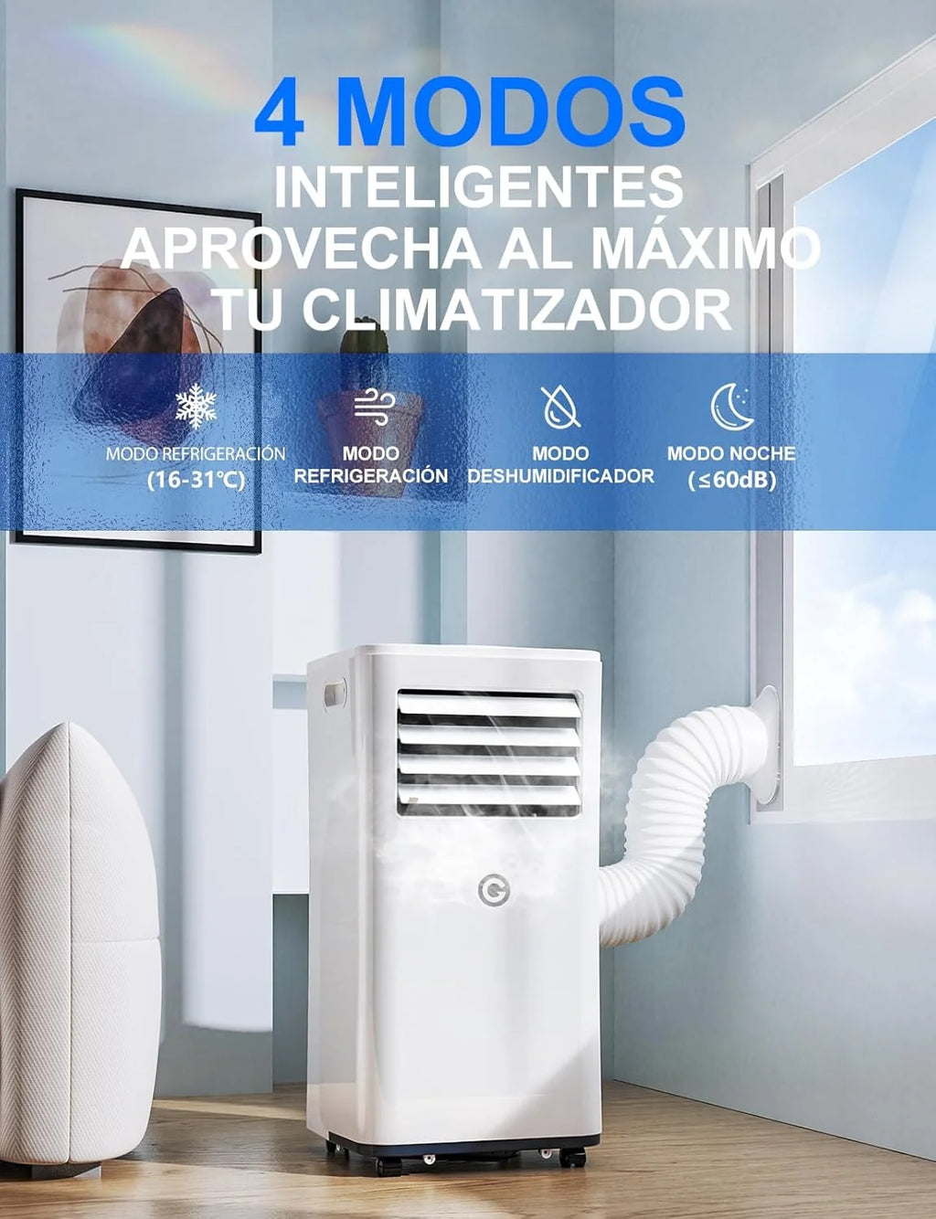 Ar Condicionado Portátil 9000 BTU, 4 em 1