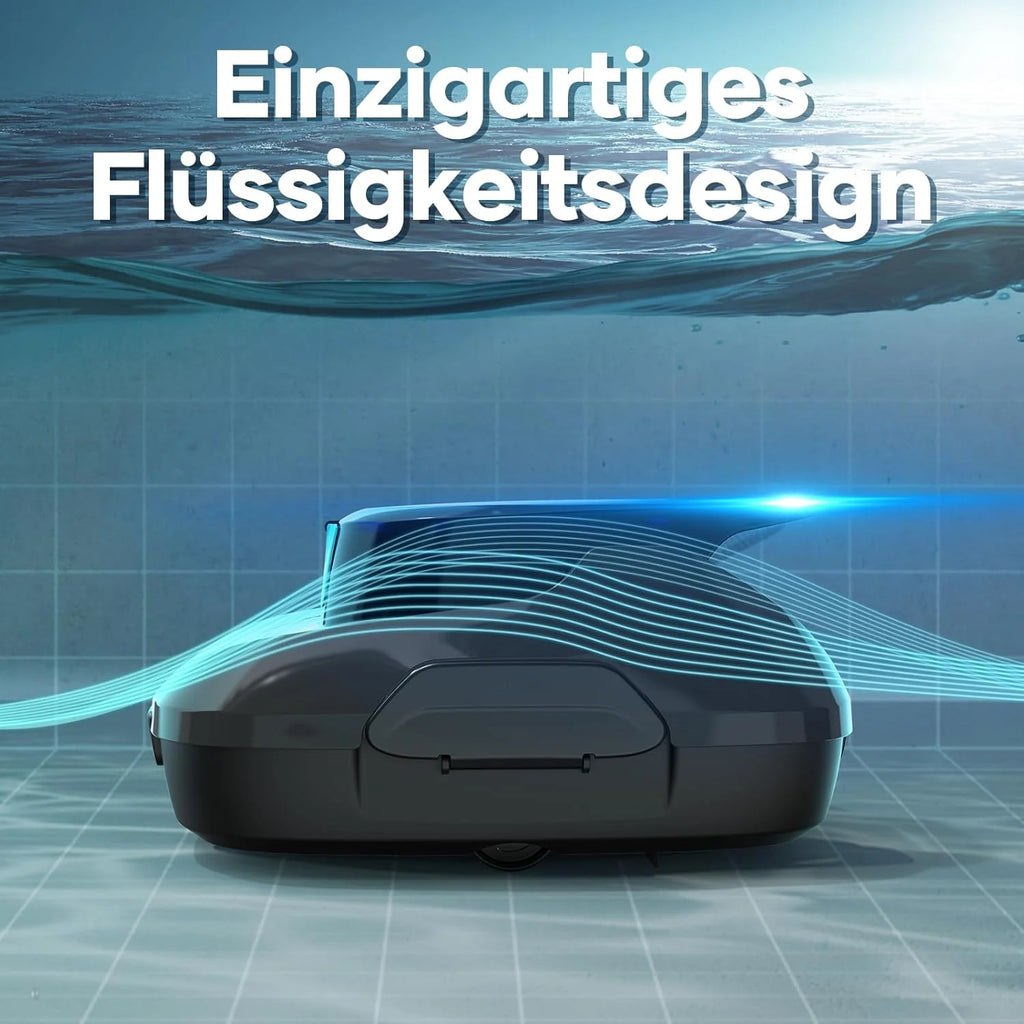 AIPER Robô Limpa-Piscina, Aspirador de Piscina Sem Fio a Bateria, Tempo de Limpeza de 90 Minutos, Limpeza Automática com Função de Autoestacionamento