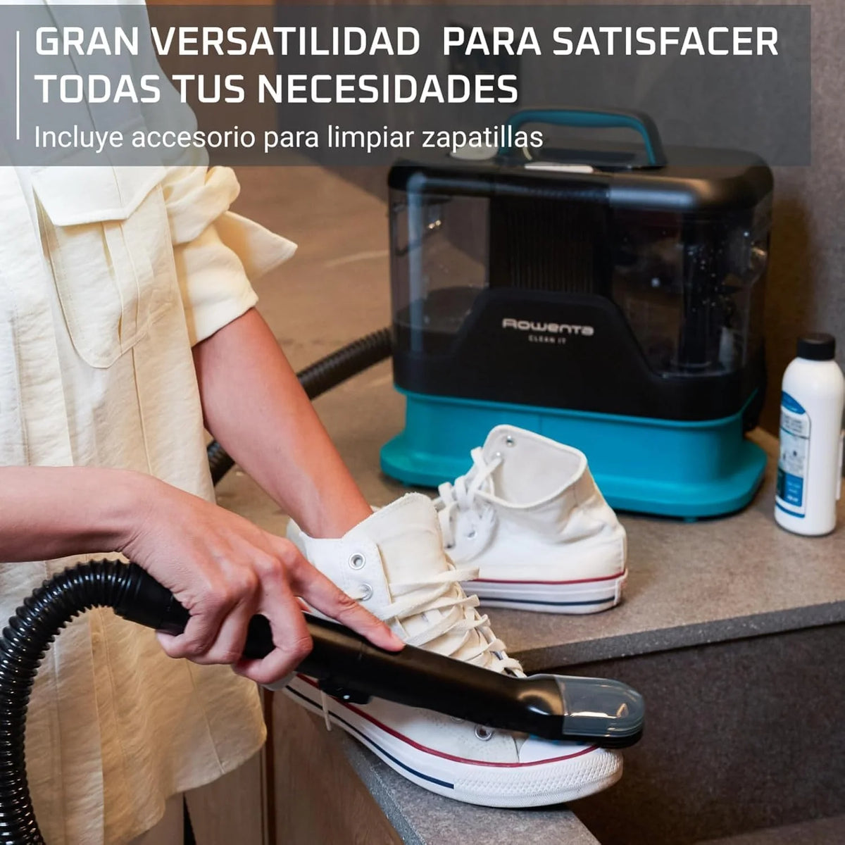 Rowenta Clean It, Extratora de carpetes e estofados, Limpeza Rápida e Fácil, Ideal para Sujeira de Animais de Estimação, Tapetes, Interior de Carros, 750w, 6acessórios, IN5020F0