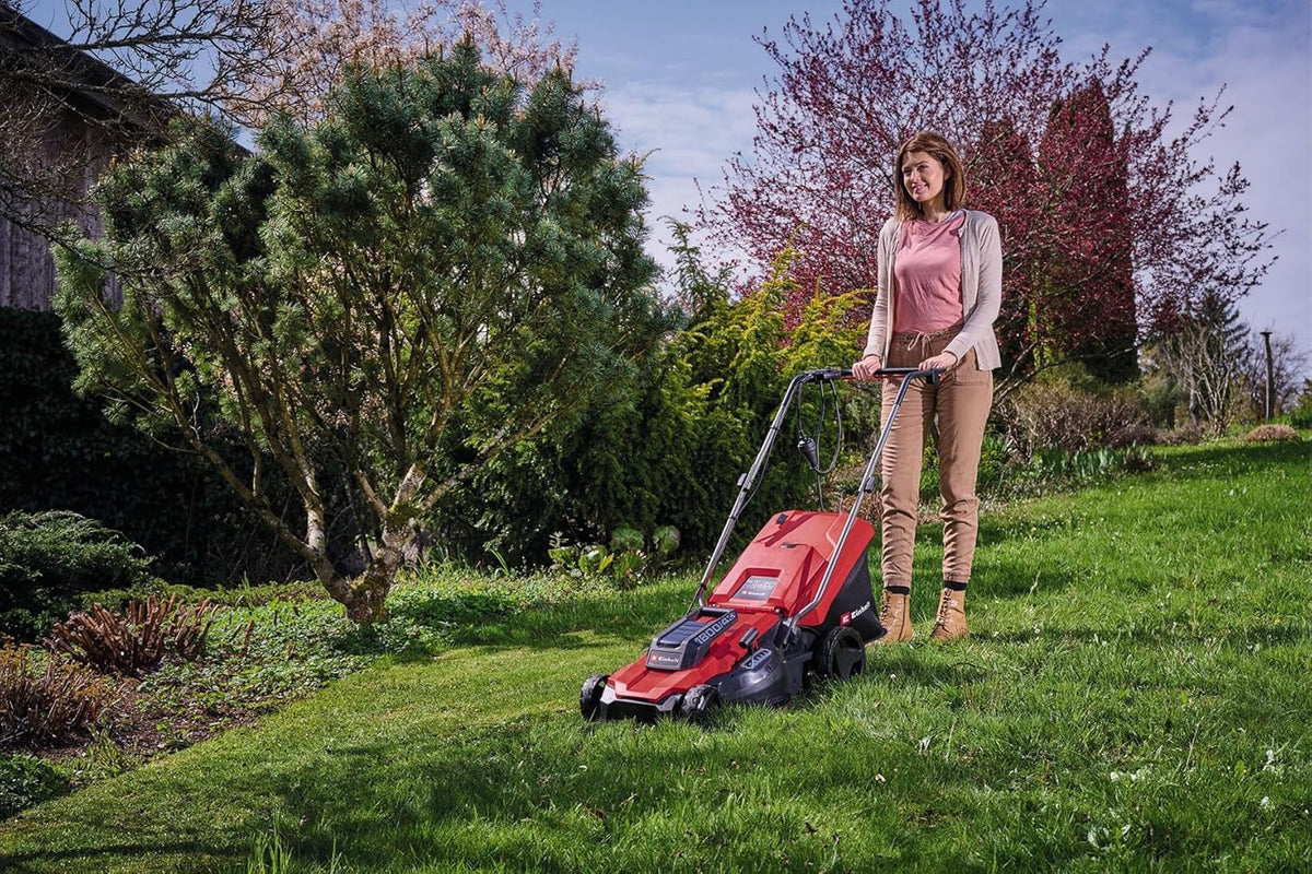 Cortador de Grama Elétrico Einhell GC-EM 1800/43 (1800 W, Largura de Corte 43 cm, Altura de Corte Ajustável em 6 Níveis, Bandeja Coletora 50 L)