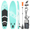 2026 FBSPORT Prancha de Paddle Surf Inflável, 15 cm de Espessura, Kit Completo com Remo de Alumínio Ajustável e Bomba (Verde)
