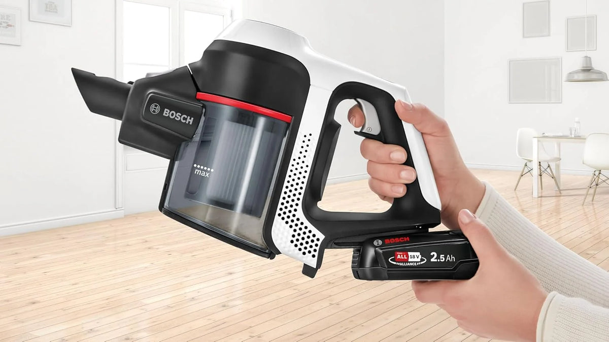 Bosch BBS611AM Unlimited Serie | 6 - Aspirador 2em1 vertical e portátil, sem saco e sem fio, bateria de 18V, cor branco