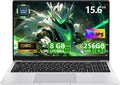 Notebook 15.6 Polegadas, PC Portátil Celeron N4000 8GB LPDDR4 256GB SSD, Computador Portátil 1920*1080 IPS FHD Tela, Notebooks Mini HDMI Laptop Win 11 Pro TF Card USB 3.0 Computador