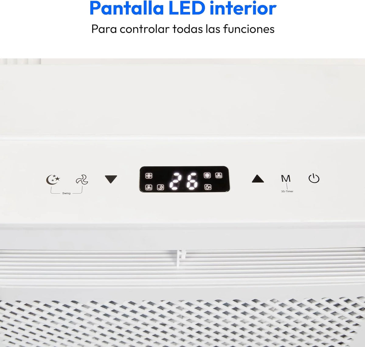 MEDION Smart Split Ar Condicionado para Caravana P502 (5000 BTU, 3 em 1, Arrefecimento, Desumidificação, Ventoinha, até 12 m², ideal para caravanas, autocaravanas, Modo Noturno, WiFi, App, MD 37735)