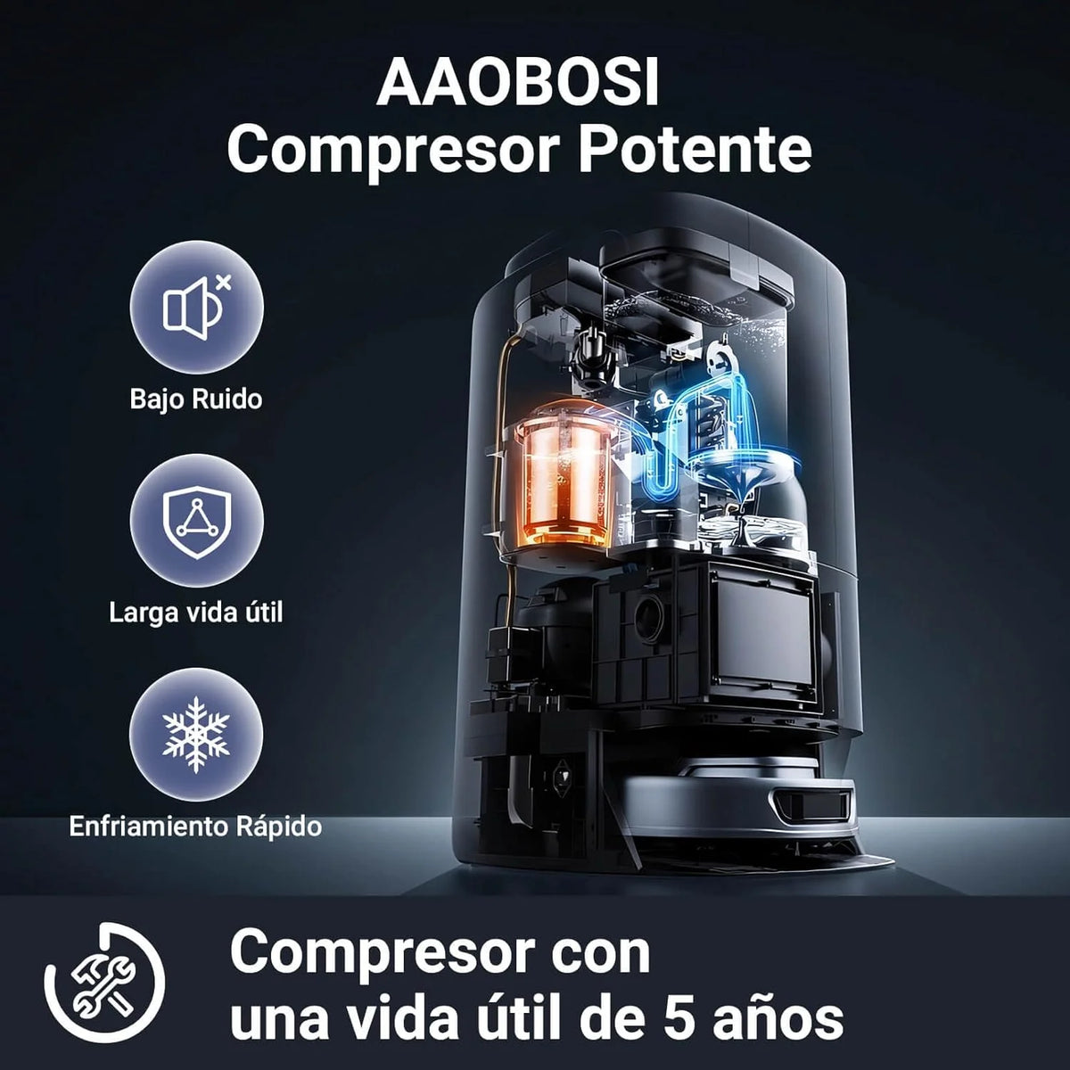 AAOBOSI Geladeira Portátil 15 Litros, Refrigerador Compressor 12V 24V DC, com Capacidade de Refrigeração de +20℃ a -15℃ para Carro, Caminhão, Barco e Trailer
