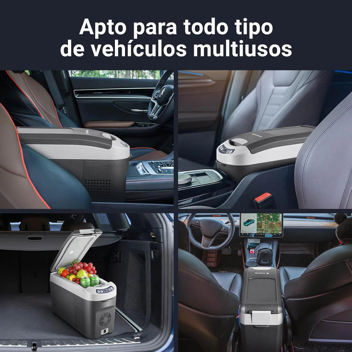 AAOBOSI Geladeira Portátil 15 Litros, Refrigerador Compressor 12V 24V DC, com Capacidade de Refrigeração de +20℃ a -15℃ para Carro, Caminhão, Barco e Trailer