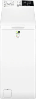 Electrolux EN6T4722NF Máquina de Lavar Roupa de Carga Superior 7Kg, 1200 rpm, Livre Instalação, Tecnologia SensiCare, Função TimeSave, Início Diferido, Programa Antialergias, Visor LCD, Branco, Classe A