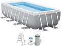 INTEX 55243 - Piscina Retangular Desmontável com Filtro Estrutura Metálica Prism Frame