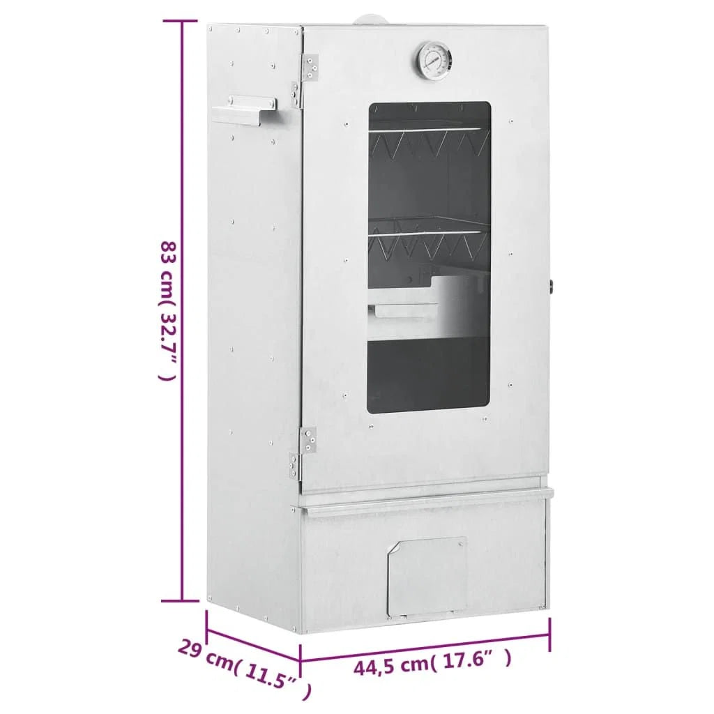 Forno Defumador de Churrasco com Mesa Aço Galvanizado Vidaxl