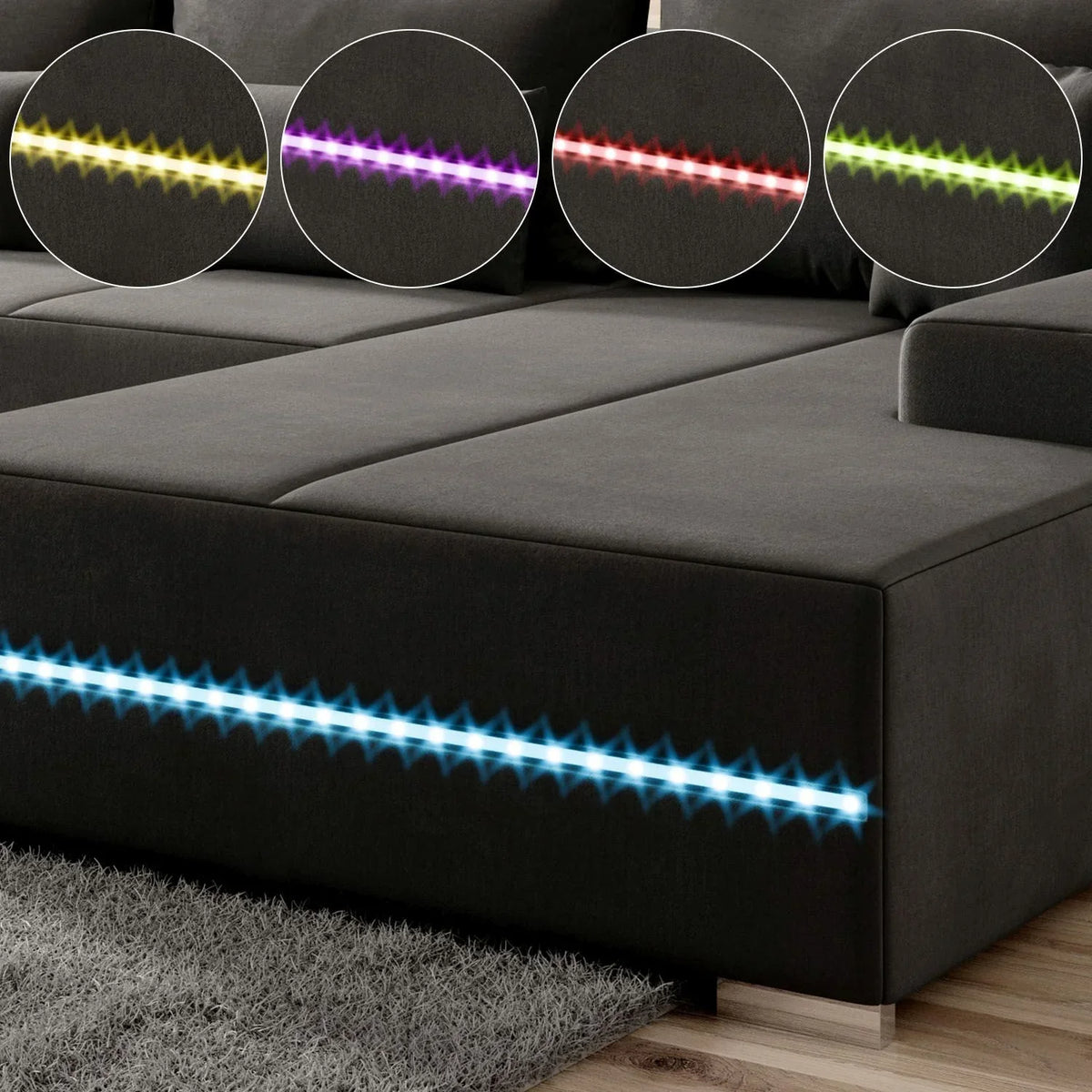 Sofá de Canto Malbun 2025 com Iluminação LED