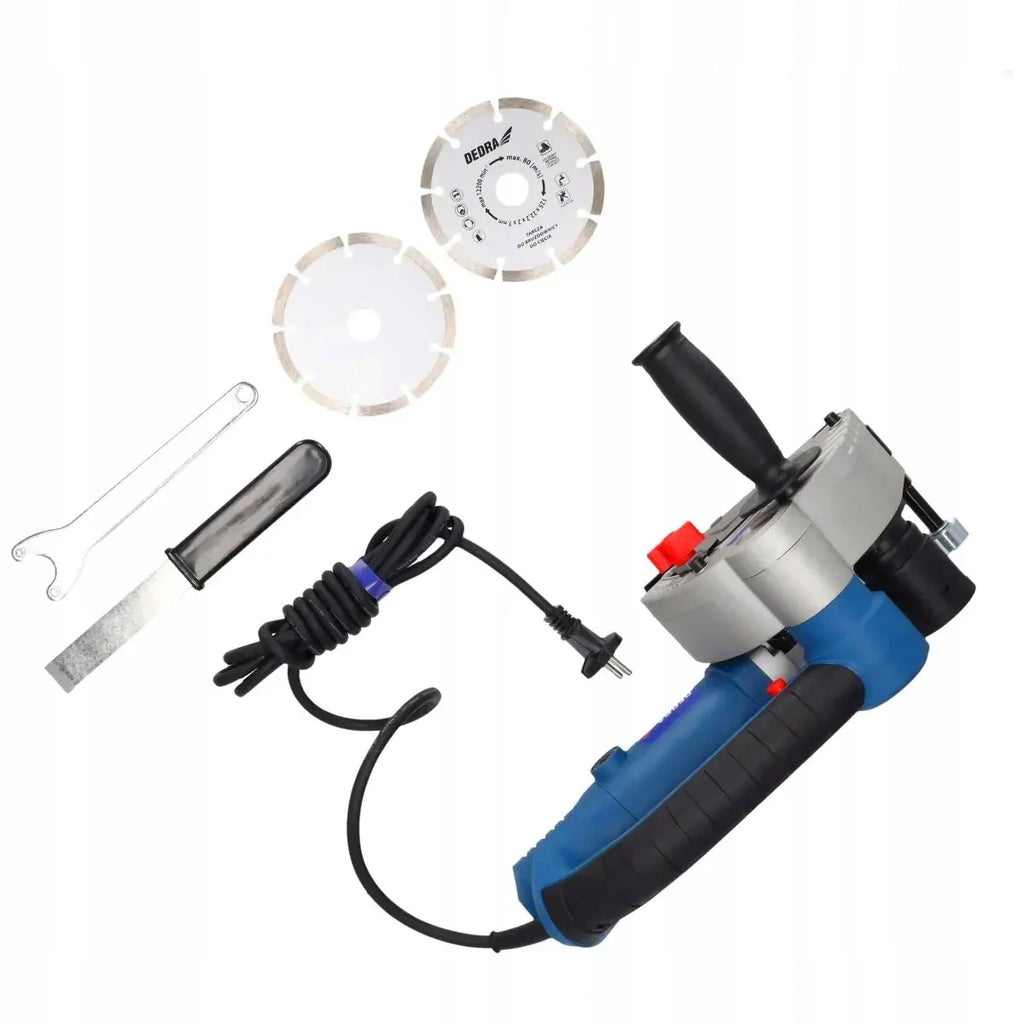 BRUZDADEIRA DE CONCRETO DEDRA 1500W FRESADORA DE SULCOS 2 DISCOS 125MM ELÉTRICA