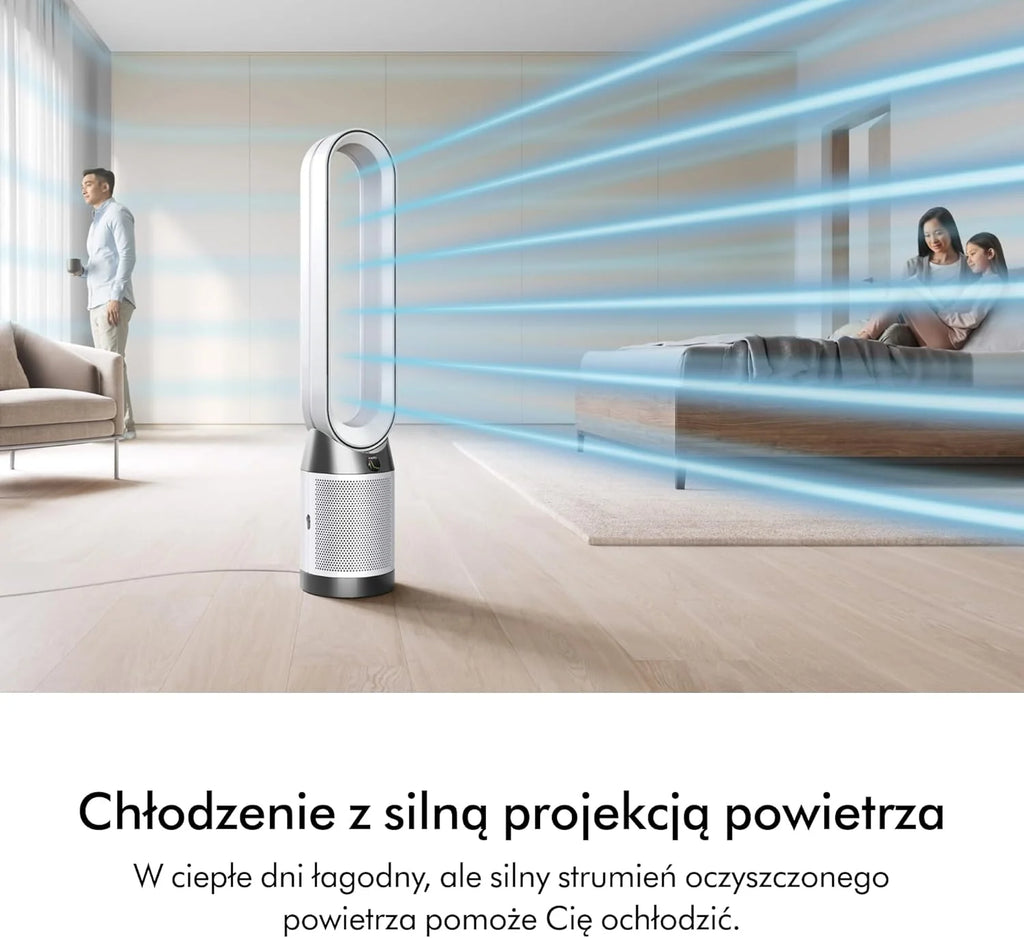 Dyson Purifier Cool PC1, Purificador de Ar e Ventilador Potente (Branco/Branco)