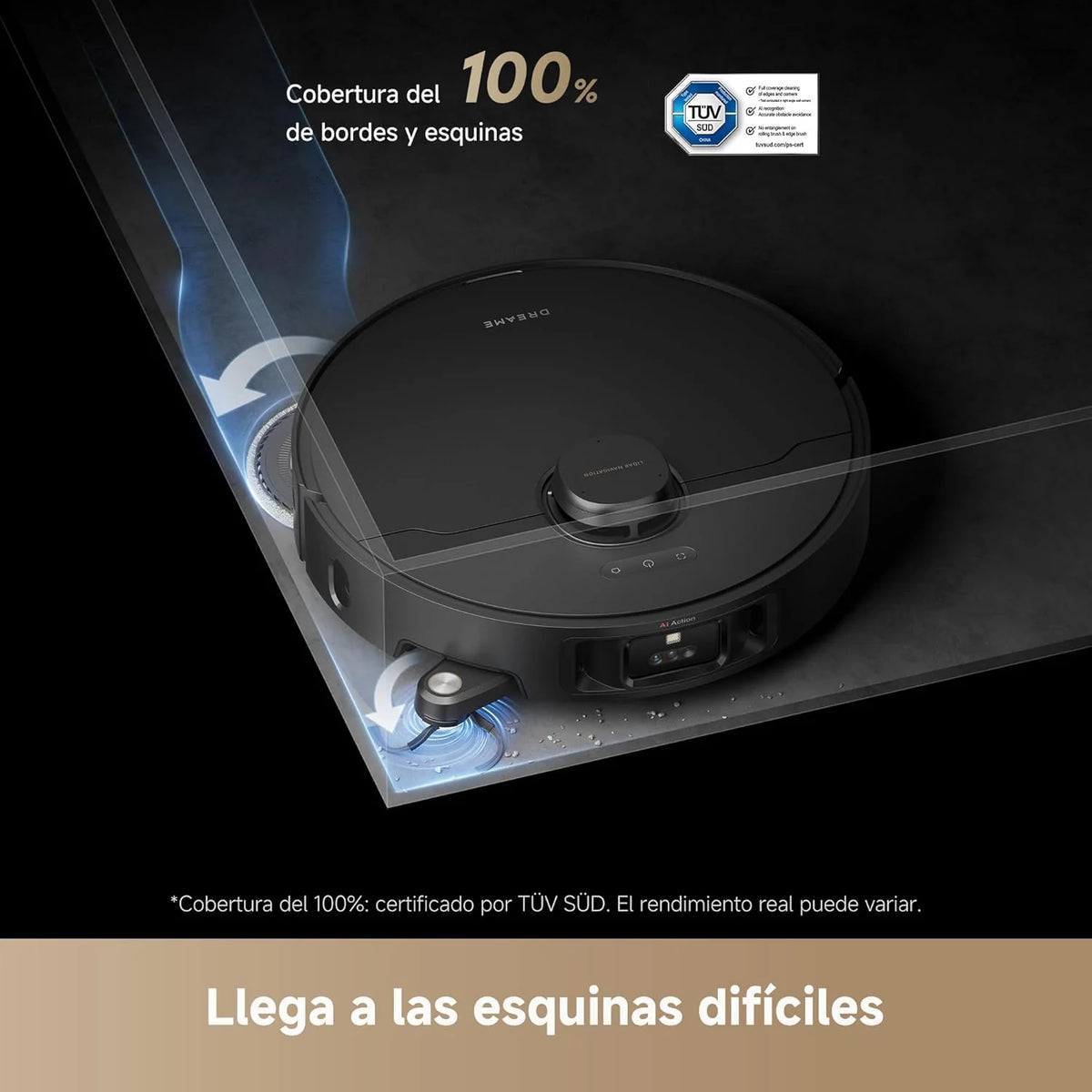 DREAME L40s Pro Ultra Robô Aspirador, 19.000 Pa, Escova Dupla HyperStream, Acesso a 4 cm de Altura, Escova Lateral Extensível e Elevável, Limpeza com Esfregão de Água Quente a 75 °C, Autolimpeza 3.0