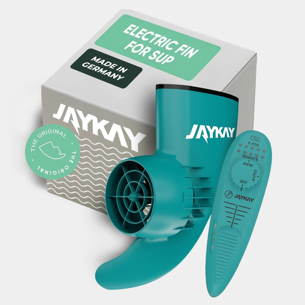 JayKay Sup E-Fin | Barbatana elétrica para prancha de Stand Up Paddle, caiaque e windsurf | até 6 horas de