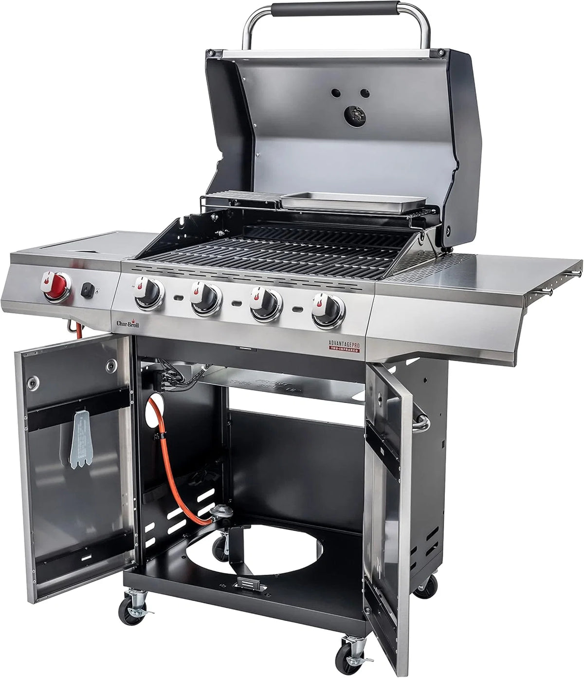 Char-Broil Churrasqueira a Gás Advantage PRO S 4 - Churrasqueira a gás com 4 queimadores e Tecnologia TRU-Infrared, queimador de alta potência de 900 °C, grelhas de ferro fundido