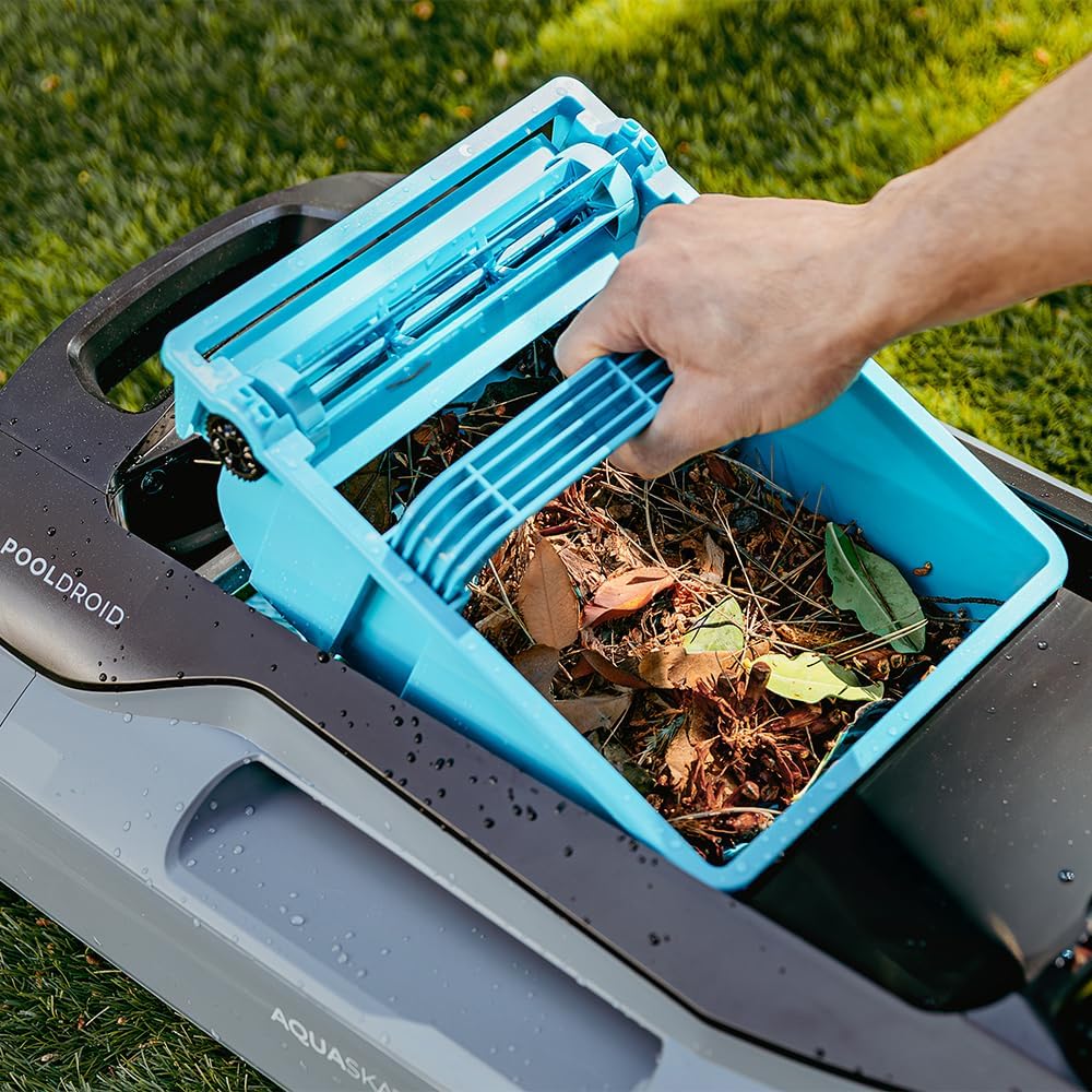 Cecotec Robô Limpador de Piscinas para Superfície e Linha de Flutuação Conga Pooldroid AquaSkater. Carregamento Solar, Autonomia de 16h, Cesto de 4,5L e Filtro de 187,5μm, Navegação com Sensores Ultrassónicos