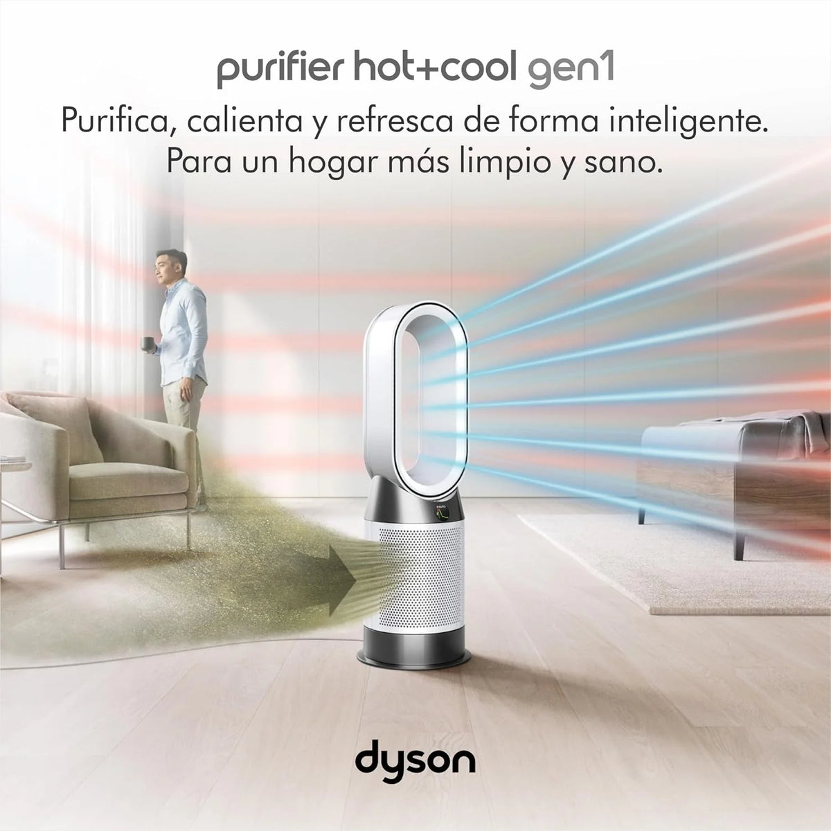 Purificador Hot+Cool™ Gen1 HP10 – purificador de ar, aquecedor e ventilador (Prata)
