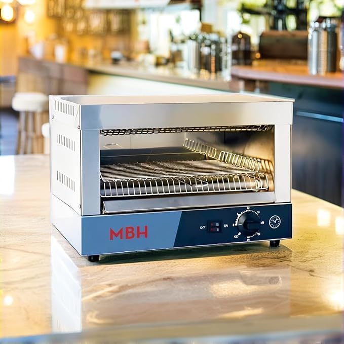 MBH - Torradeira profissional de INOX elétrica para HOTELARIA. Torradeira de pão industrial de 1 andar para bar e restaurante.