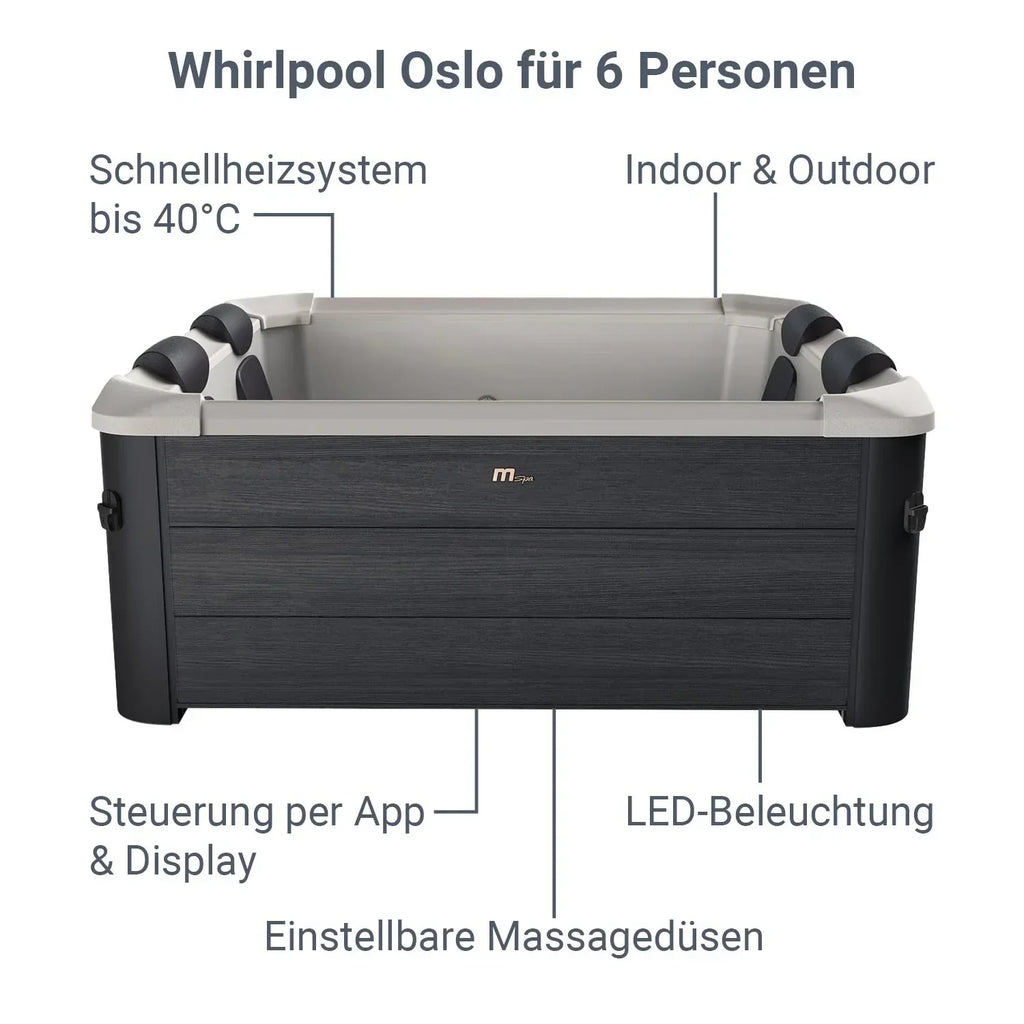 2026 Oslo LED-Illuminated Spa Whirlpool
