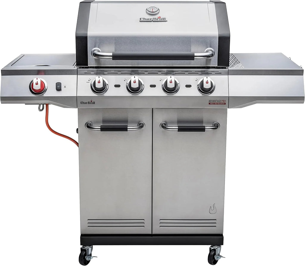Char-Broil Churrasqueira a Gás Advantage PRO S 4 - Churrasqueira a gás com 4 queimadores e Tecnologia TRU-Infrared, queimador de alta potência de 900 °C, grelhas de ferro fundido