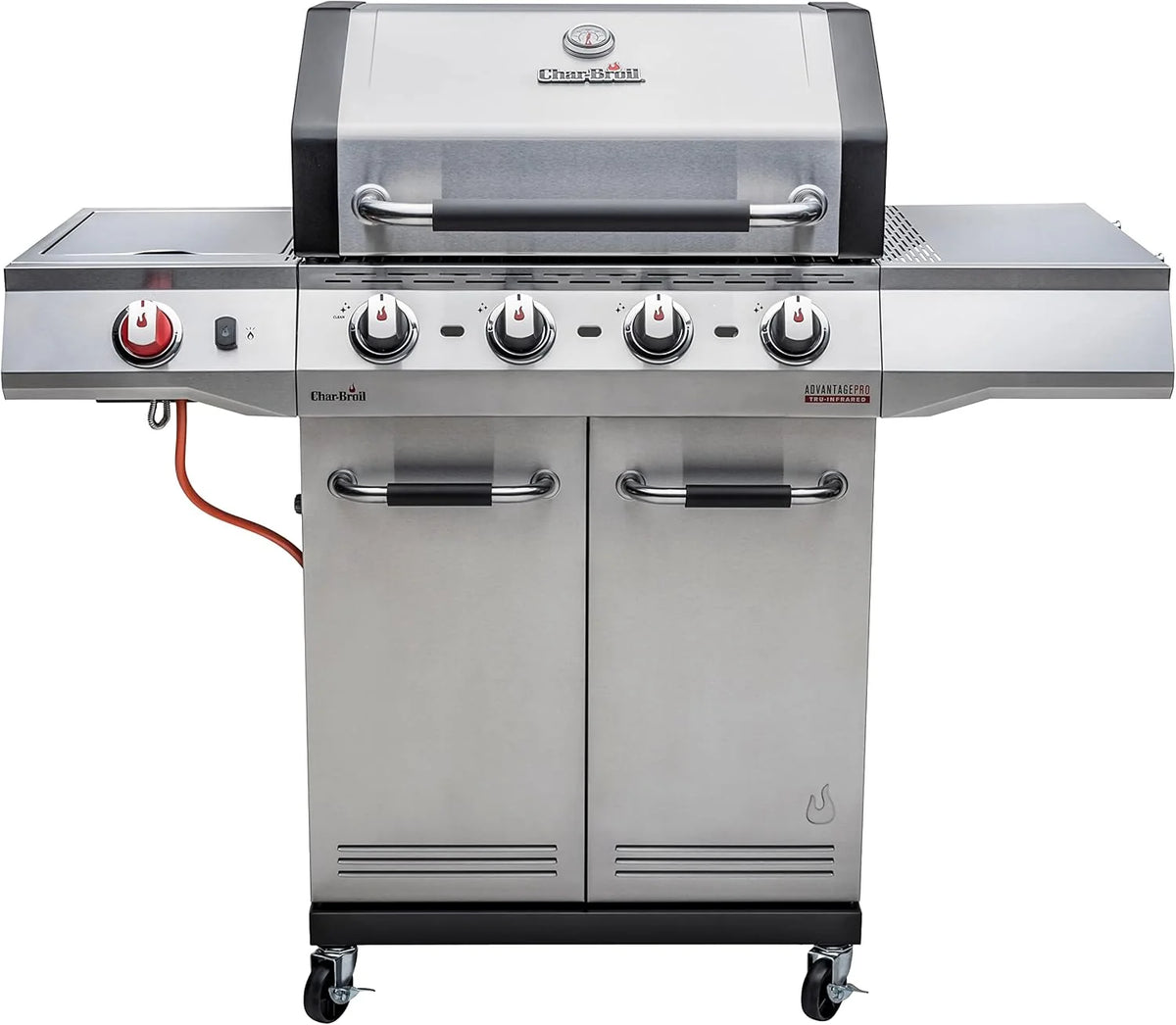 Char-Broil Churrasqueira a Gás Advantage PRO S 4 - Churrasqueira a gás com 4 queimadores e Tecnologia TRU-Infrared, queimador de alta potência de 900 °C, grelhas de ferro fundido