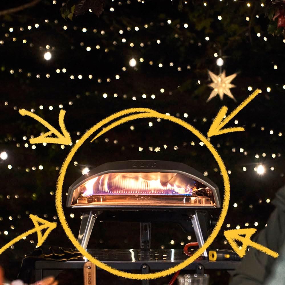 Ooni Koda 16 a gás – Forno portátil externo 37 mBar – Cozinha pizza caseira em 60s – Alta temperatura – Portátil e rápido – IT|ES|FR|BE|CZ|IE|LV|LT|LU|PT