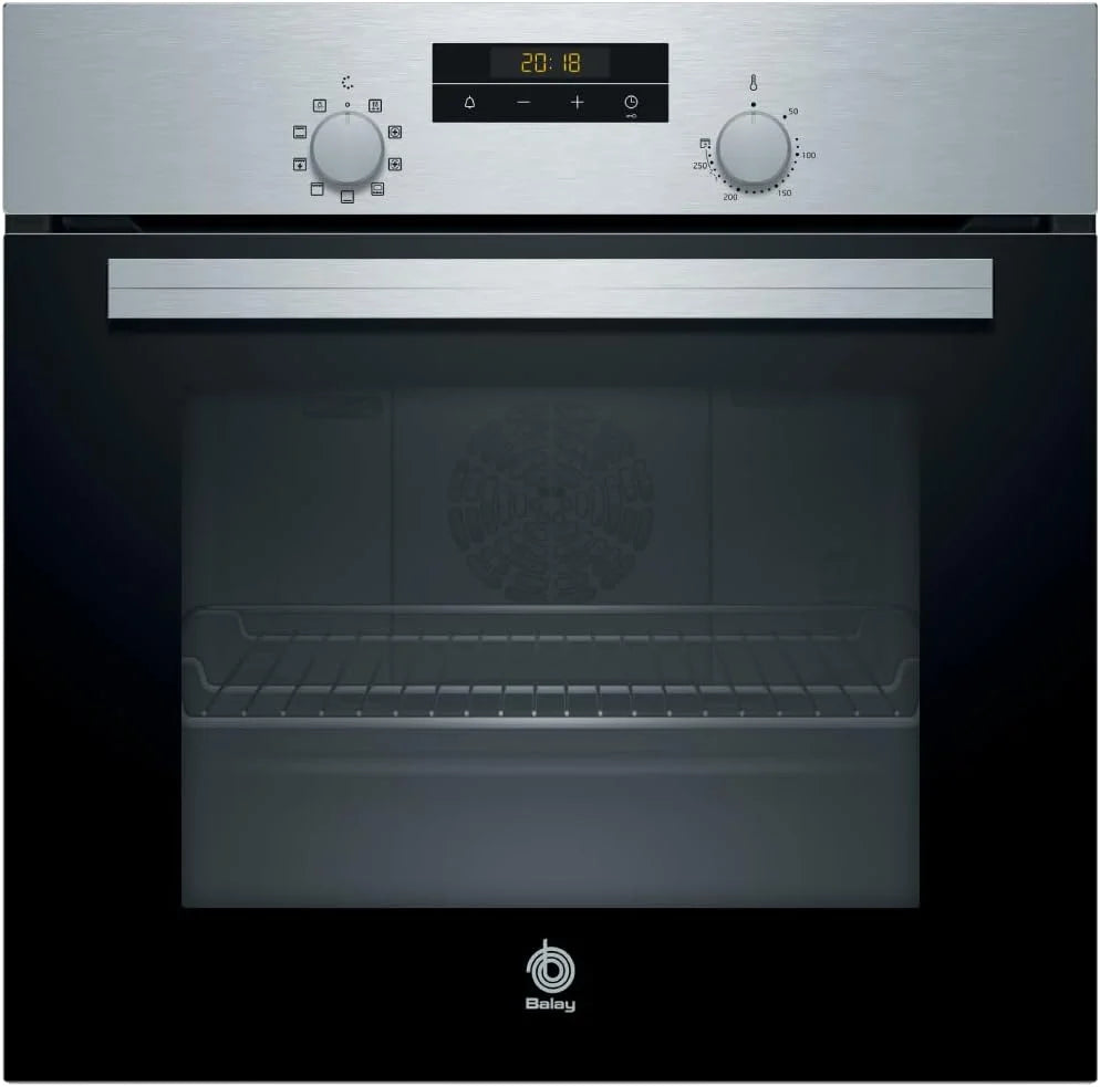 Forno Multifunções Balay, 60 cm de largura, Controlo Comfort, Pré-aquecimento Rápido, 7 funções, Preto/Inox, 3HB2030X0