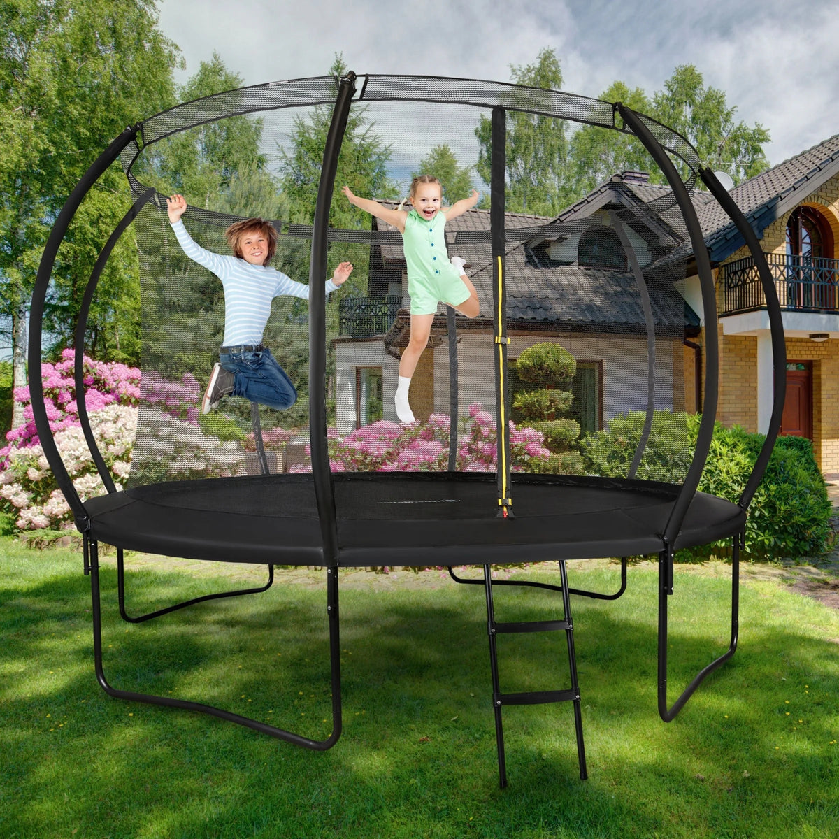 Cama Elástica de Jardim Segura para Crianças e Adultos, Grande 366cm XXL 150kg