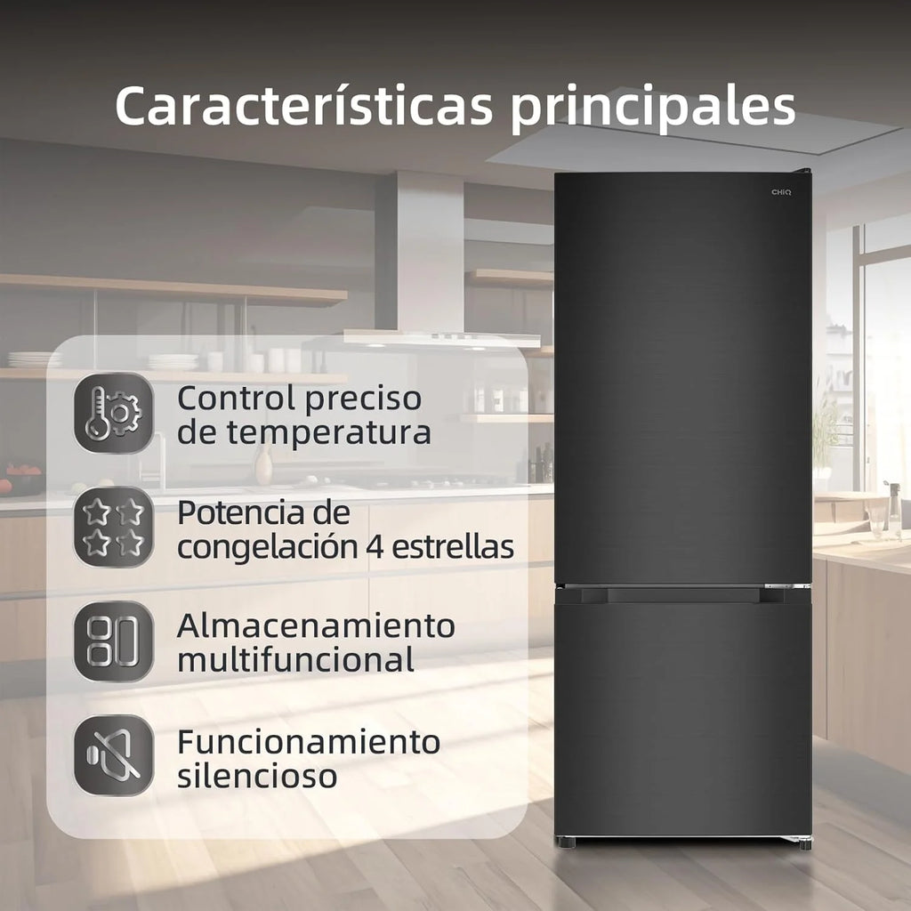 Geladeira CHiQ FBM205L42 205 L, Low Frost, Classe Energética E, Silenciosa com 39 dB, Portas Reversíveis
