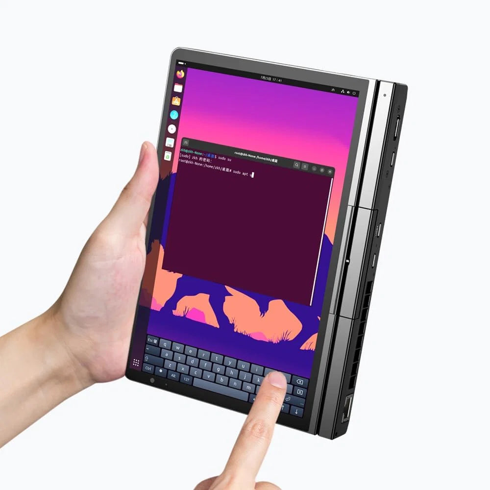 GPD Pocket 4 (8840U) Ultra Mobile PC de alumínio com Windows 11, tela 8.8 Ultra HD giratória em 180°, Ryzen 7 8840U, RAM 16 GB LPDDR5x, SSD NVMe 1 TB, Wi-Fi 6E, Ethernet 2.5G, Bluetooth 5.3