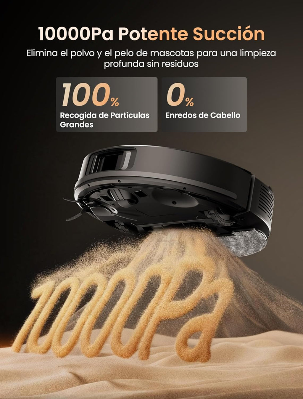 Proscenic Q20 Plus Robô Aspirador e Passa-Pano 10000 Pa/200Mins, com Base de Esvaziamento Automático de 4L sem Saco, Navegação e Mapeamento a Laser por App/Voz/Controle, para Chão, Tapetes e Pelos de Animais de Estimação