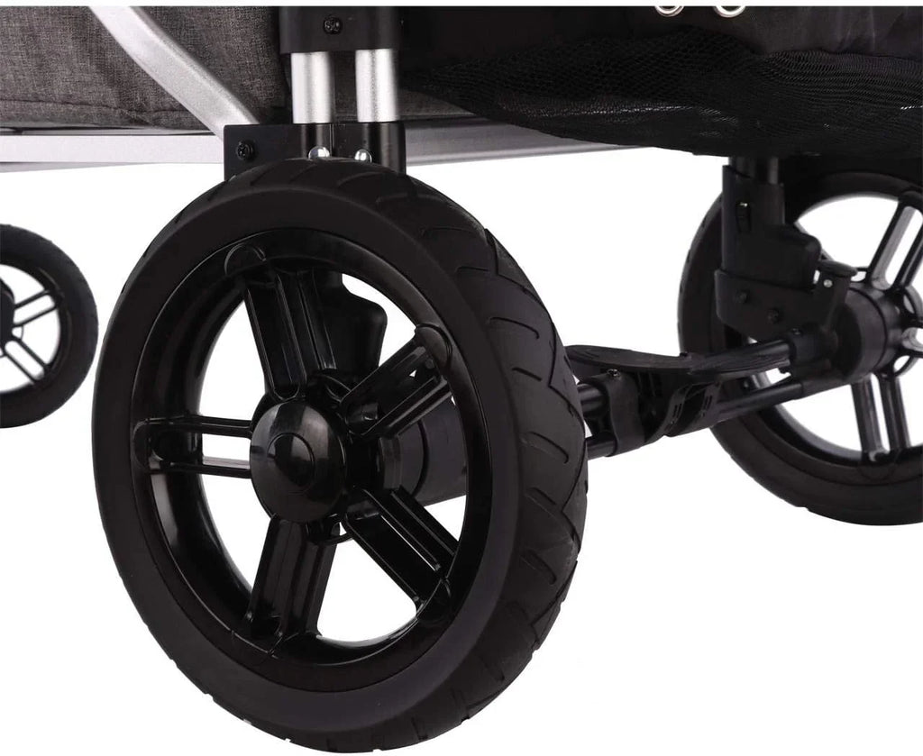 FUXTEC FX-CTL900 Premium Cinza, Carrinho Dobrável Original para Crianças, Ideal para Jardim, Praia ou Cidade, Empurrar ou Puxar, Carga de até 75 kg.