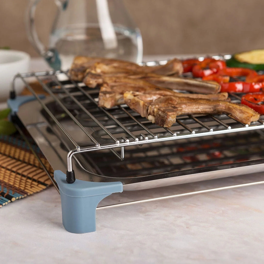 Churrasqueira Elétrica Jata Bq5101am. Cozinhe de Forma Saudável Sem Fumaça ou Odores. Grelha com 2 Níveis de Altura. Fabricada na Espanha