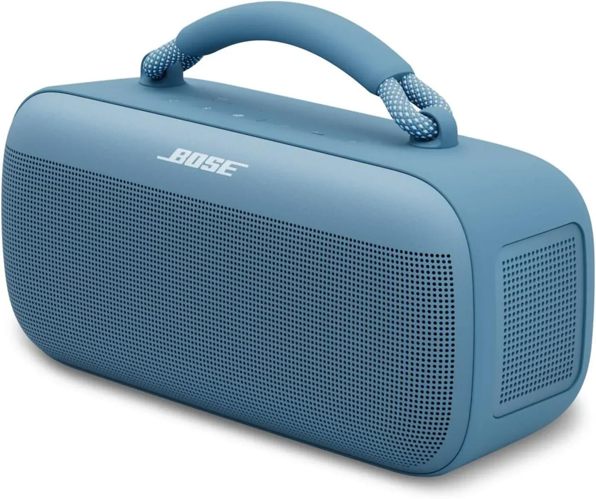 Bose SoundLink Max, Alto-falante Bluetooth Portátil para Ambientes Externos com Graves Potentes, Estéreo Impermeável com Conexão Bluetooth e USB-C, Até 20 Horas de Duração da Bateria, Aux de 3,5 mm, Preto