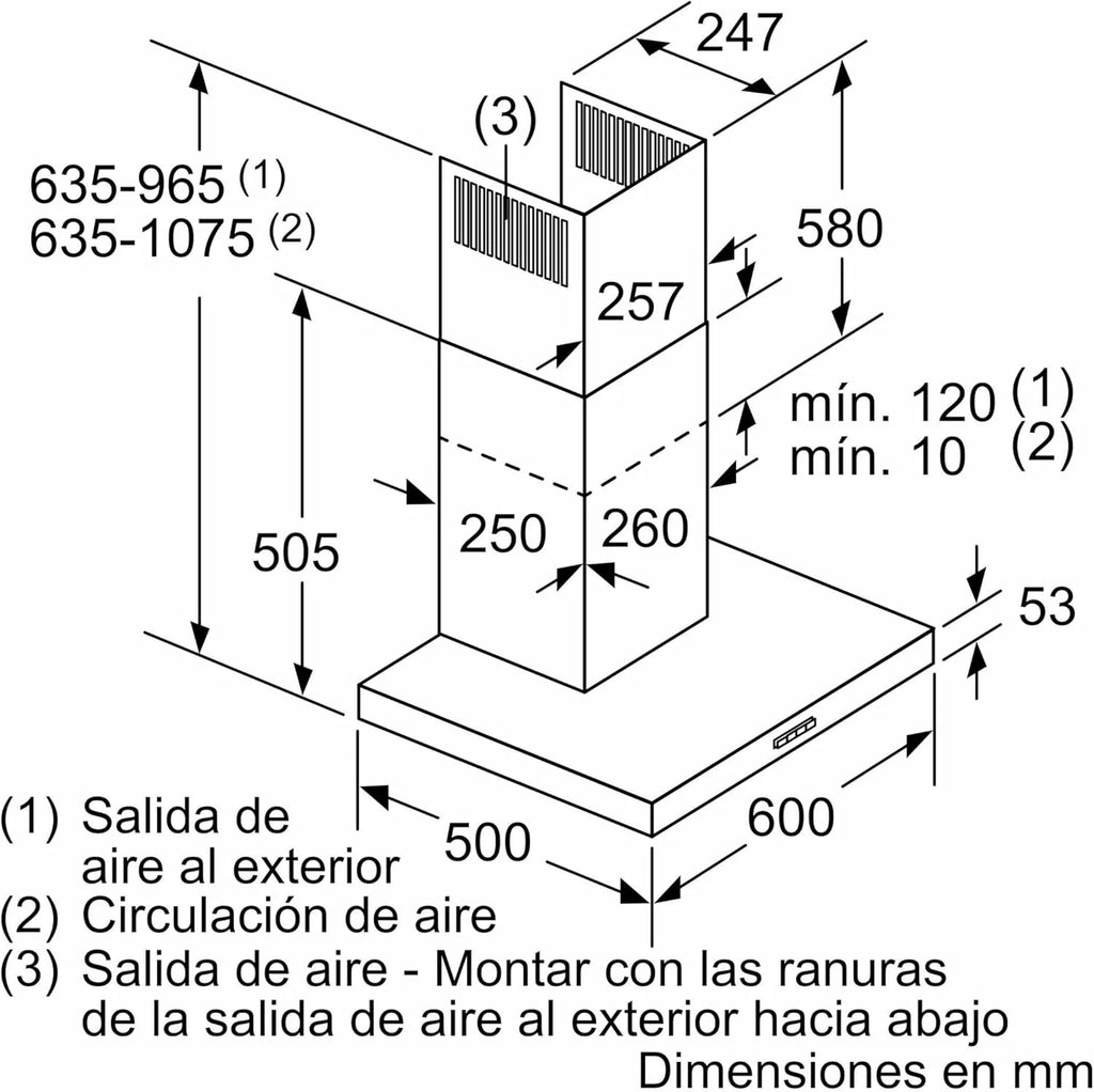 Balay - Coifa Decorativa de Parede, Iluminação LED, 60 cm, 4 Velocidades, Aço Inoxidável, 3BC067EX